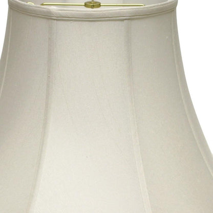 White Monay Shantung Silk Bell Lamp Shade