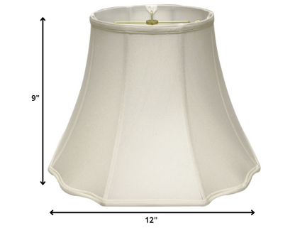 12" White Octagon Monay Shantung Lampshade