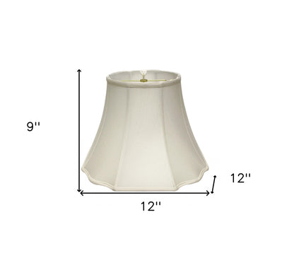 12" White Octagon Monay Shantung Lampshade