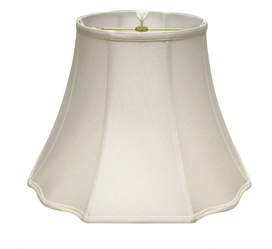 White Monay Shantung Silk Bell Lamp Shade