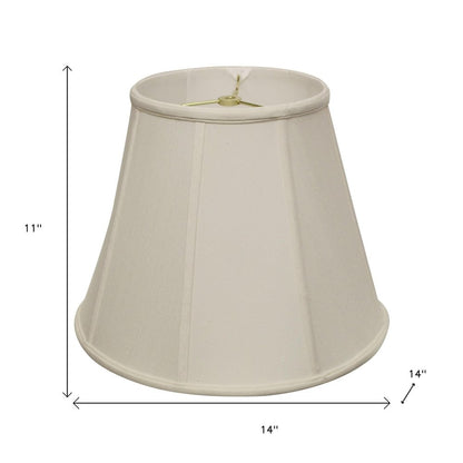 White Monay Shantung Silk Empire Lamp Shade