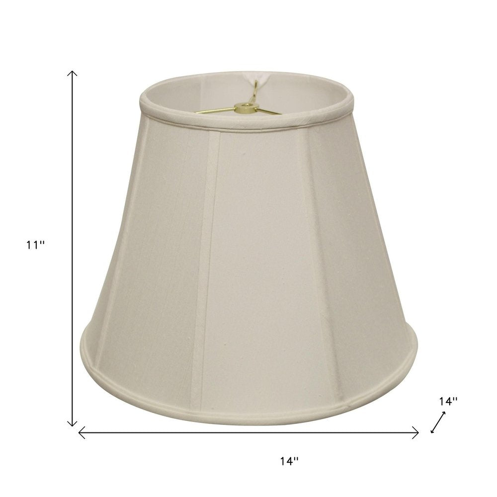 White Monay Shantung Silk Empire Lamp Shade