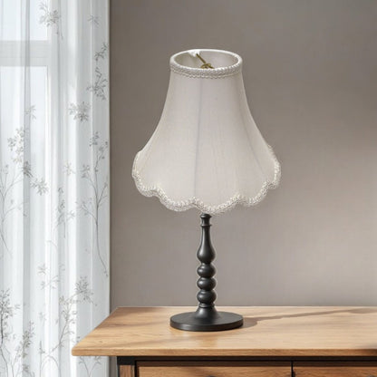 White Monay Shantung Silk Bell Lamp Shade