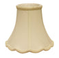 16" Ivory Slanted Scallop Bell Monay Shantung Lampshade