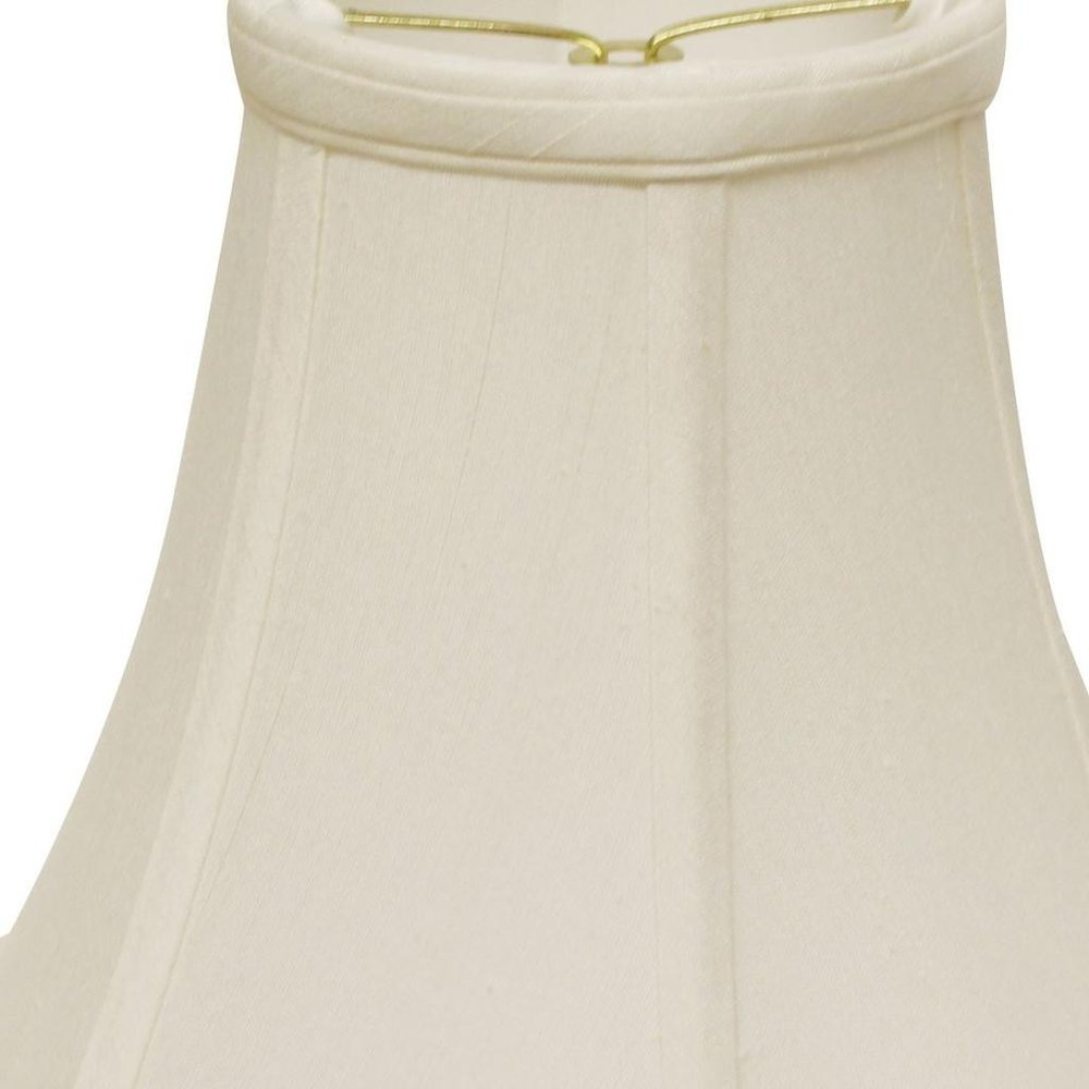 White Monay Shantung Silk Bell Lamp Shade