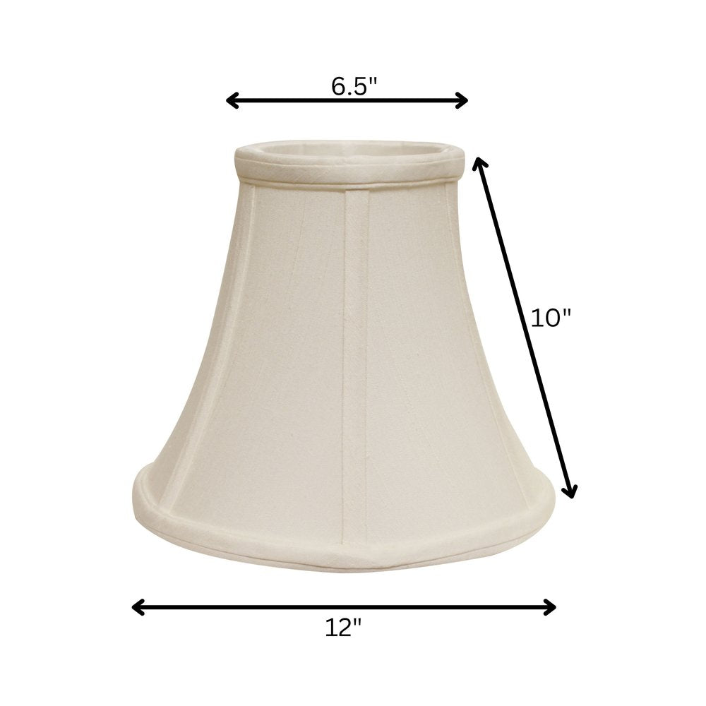 White Monay Shantung Silk Bell Lamp Shade