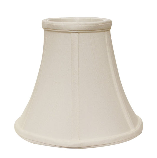 White Monay Shantung Silk Bell Lamp Shade