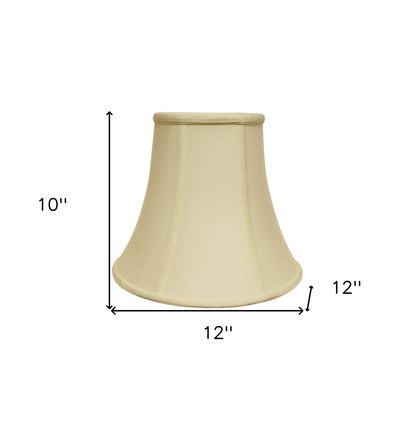 12" Ivory Premium Bell Monay Shantung Lampshade