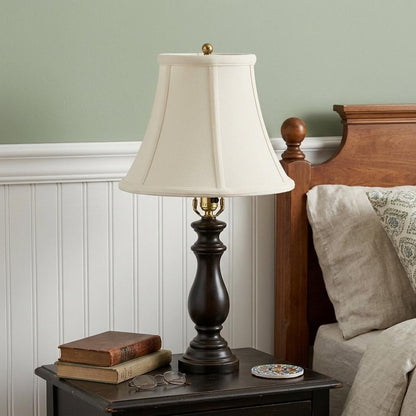 White Monay Shantung Silk Bell Lamp Shade