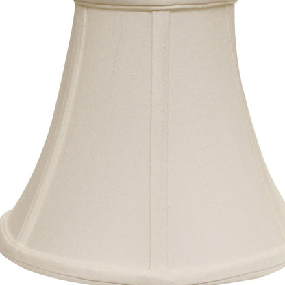 White Monay Shantung Silk Bell Lamp Shade