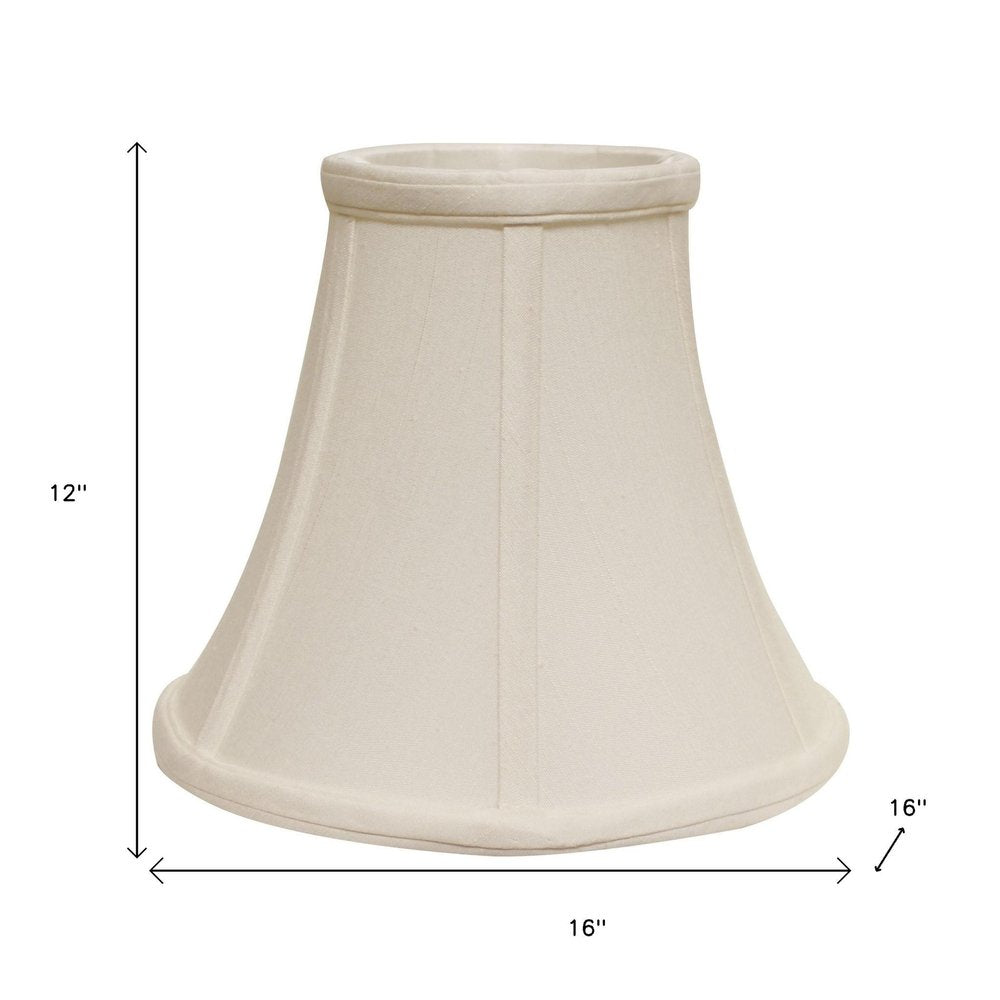 White Monay Shantung Silk Bell Lamp Shade