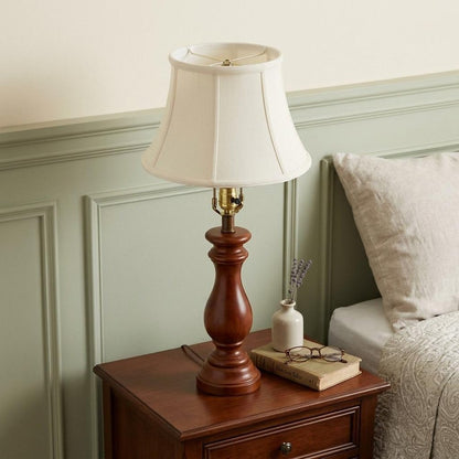 White Monay Shantung Silk Bell Lamp Shade