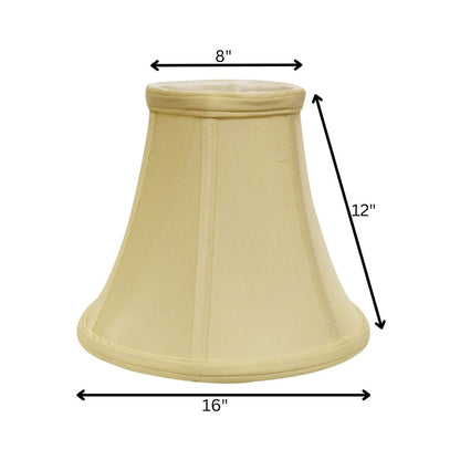 Antiqued White Monay Shantung Silk Bell Lamp Shade