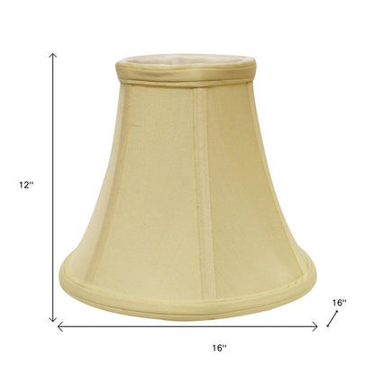 Antiqued White Monay Shantung Silk Bell Lamp Shade