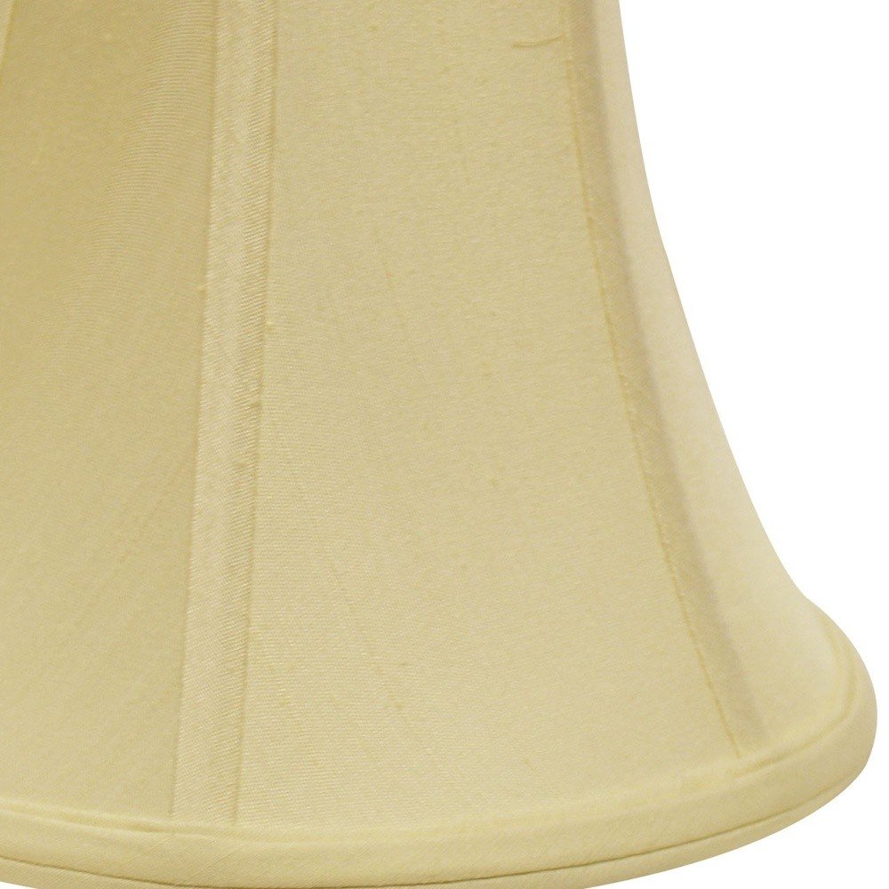 Antiqued White Monay Shantung Silk Bell Lamp Shade