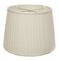 White Linen Pleated Empire Lamp Shade