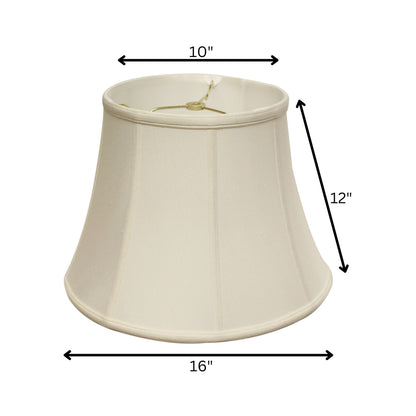 16" White Altered Bell Monay Shantung Lampshade