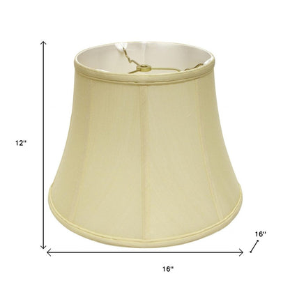 Antiqued White Monay Shantung Silk Bell Lamp Shade