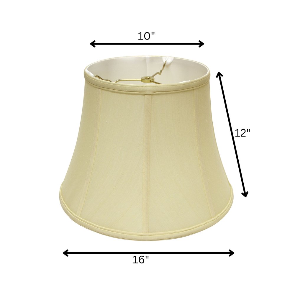 Antiqued White Monay Shantung Silk Bell Lamp Shade