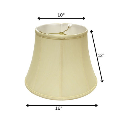 Antiqued White Monay Shantung Silk Bell Lamp Shade