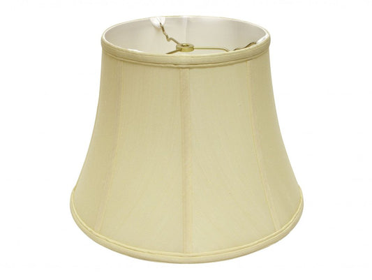 Antiqued White Monay Shantung Silk Bell Lamp Shade