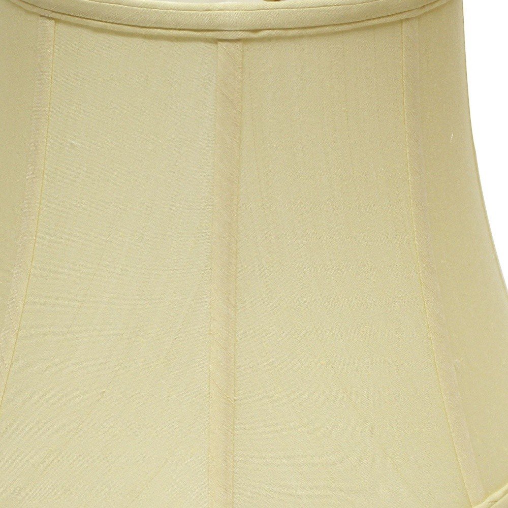 Antiqued White Monay Shantung Silk Bell Lamp Shade
