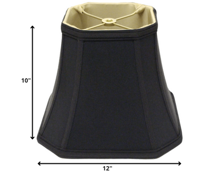 12" Black with Bronze Lining Slanted Square Bell No Slub Lampshade