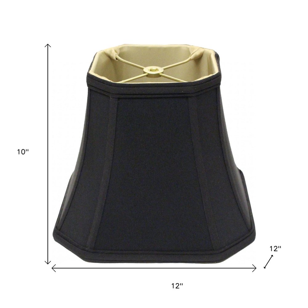 Black No Slub Innsbruck Square Lamp Shade