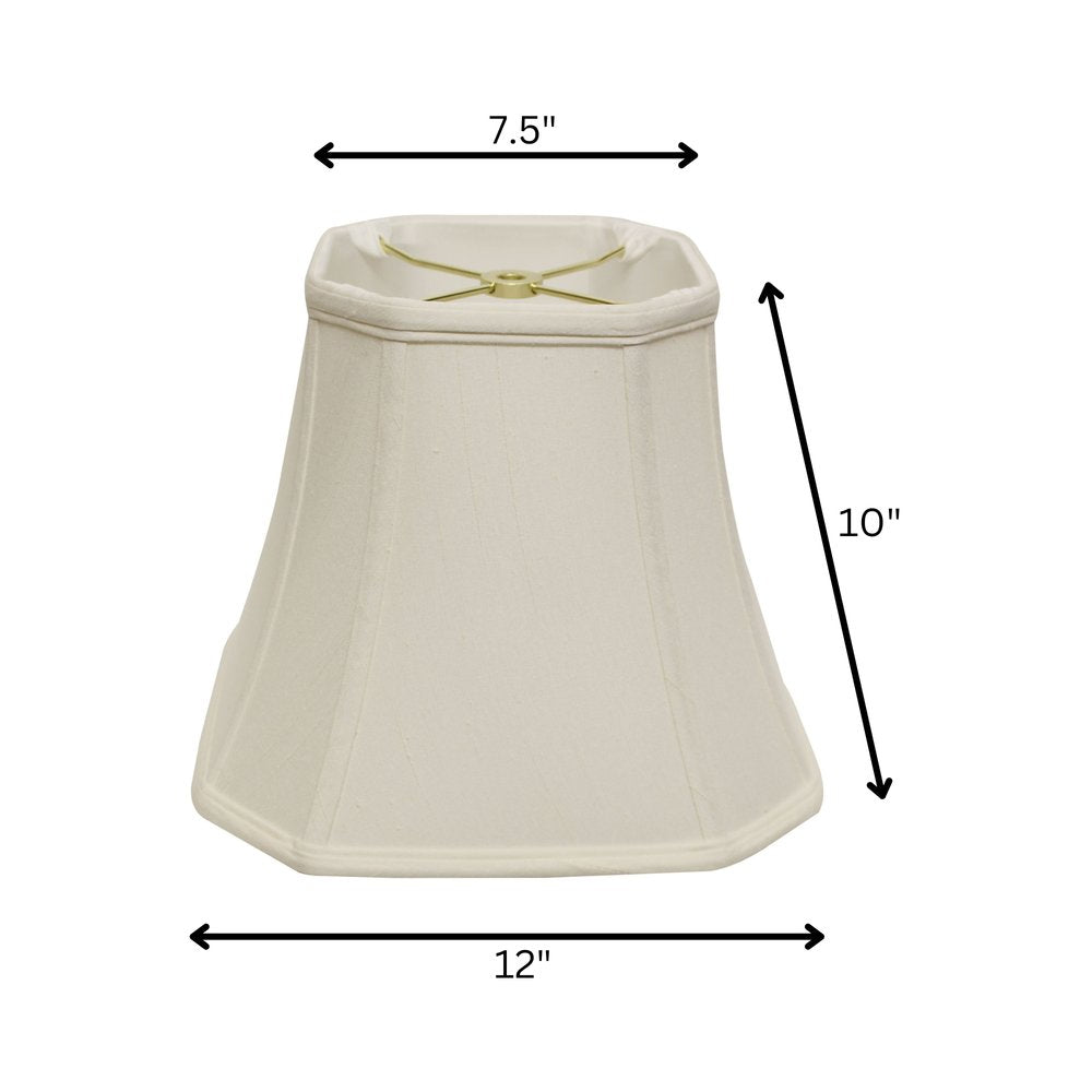 White Monay Shantung Silk Square Lamp Shade