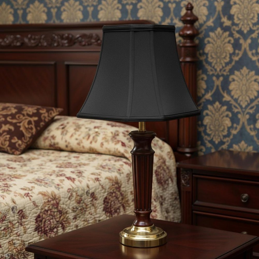 Black No Slub Innsbruck Square Lamp Shade