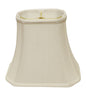 10" White Slanted Rectange Bell Monay Shantung Lampshade
