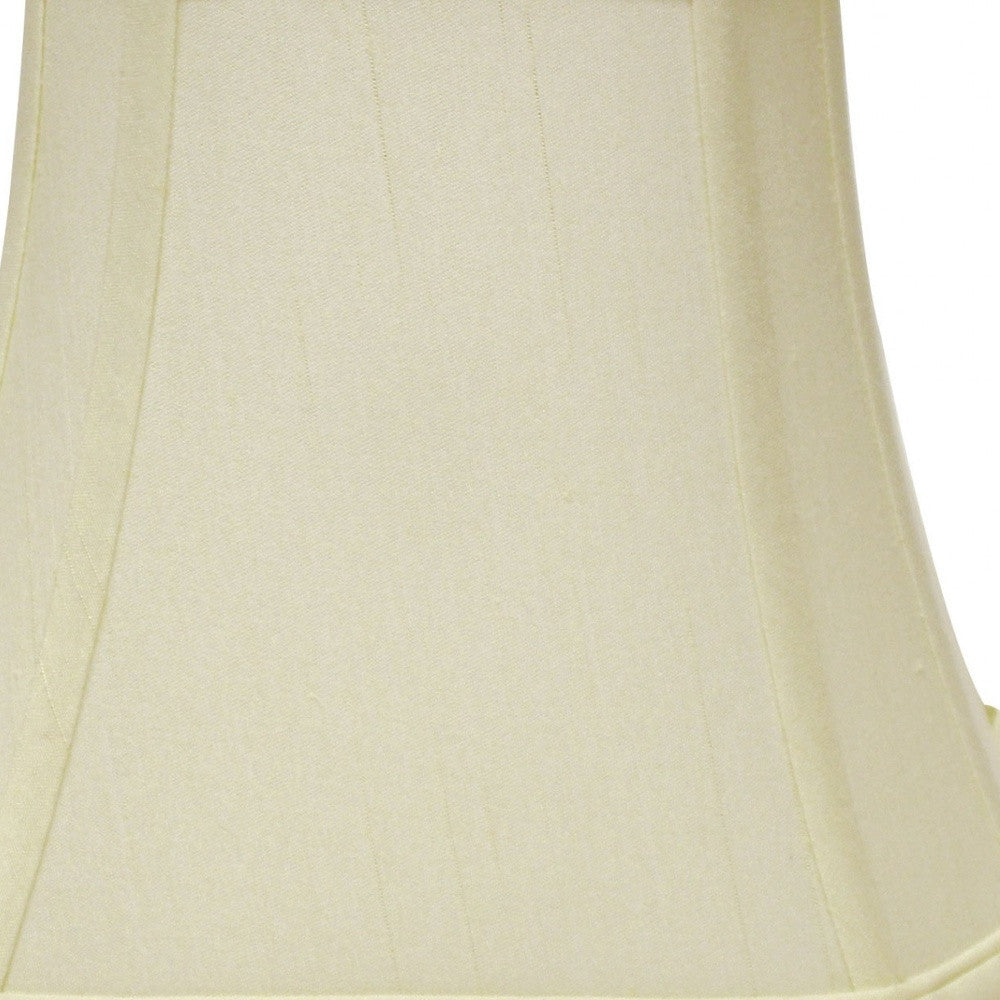 14" Ivory Slanted Rectangle Bell Monay Shantung Lampshade