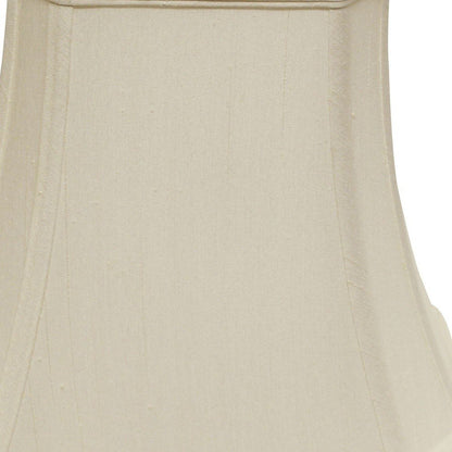 White Monay Shantung Silk Bell Lamp Shade