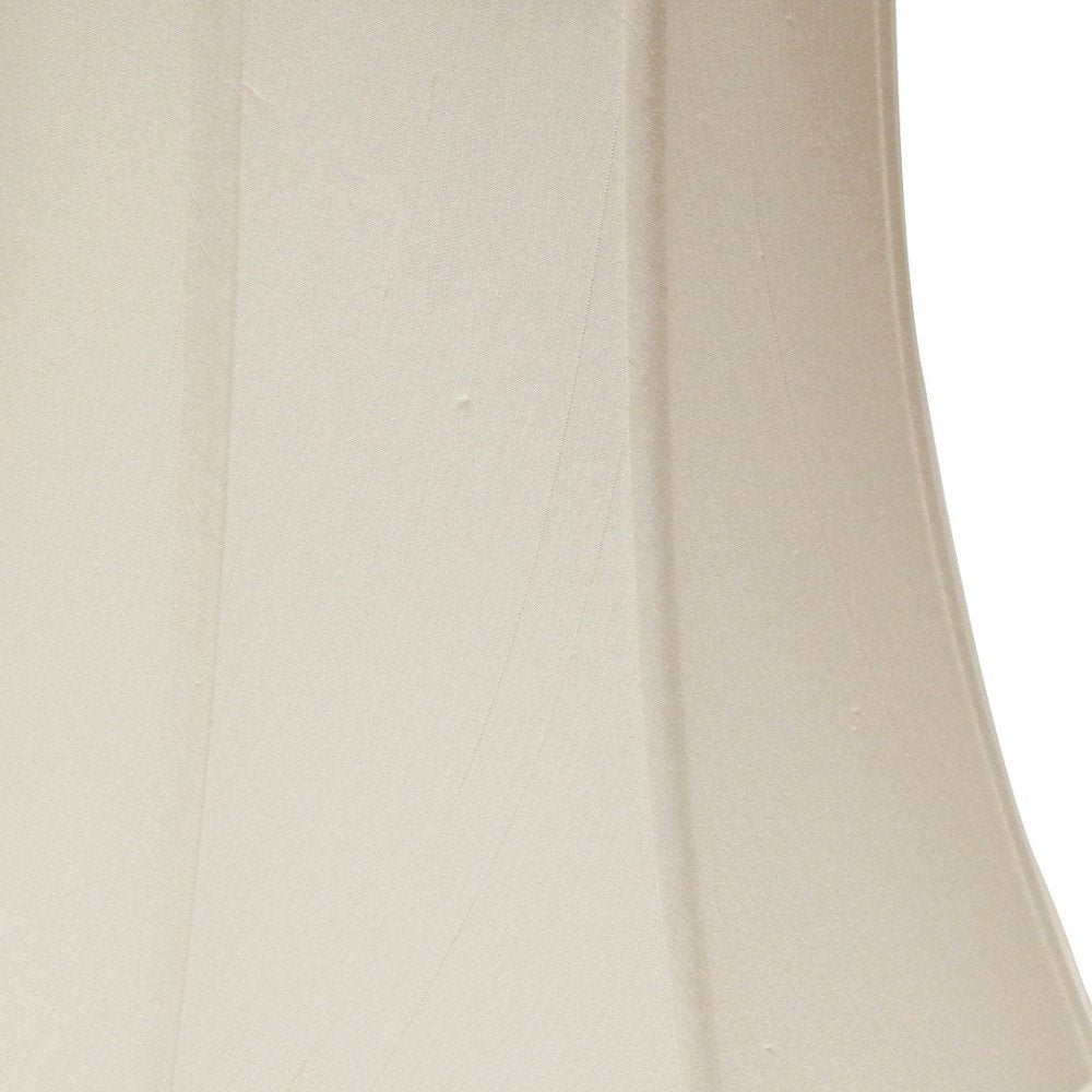 White Monay Shantung Silk Bell Lamp Shade