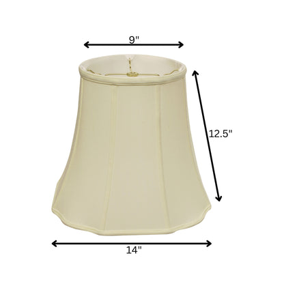 14" Ivory Premium Octagon Monay Shantung Lampshade