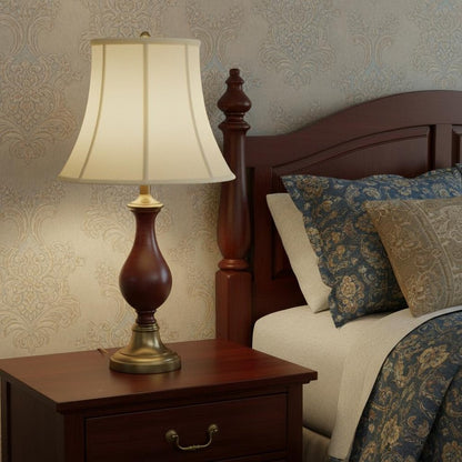 Ivory Monay Shantung Silk Bell Lamp Shade
