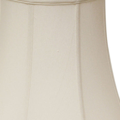White Monay Shantung Silk Bell Lamp Shade