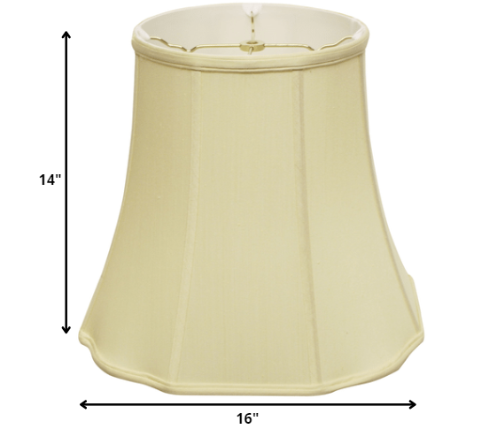 16" Antique White Premium Octagon Monay Shantung Lampshade