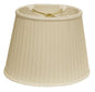 Ivory Shantung Silk Pleated Oval Lamp Shade
