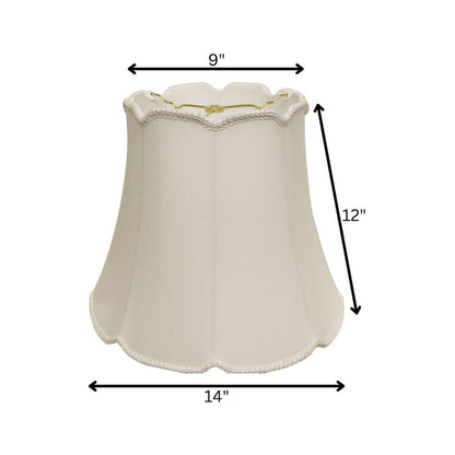 White Monay Shantung Silk Empire Lamp Shade
