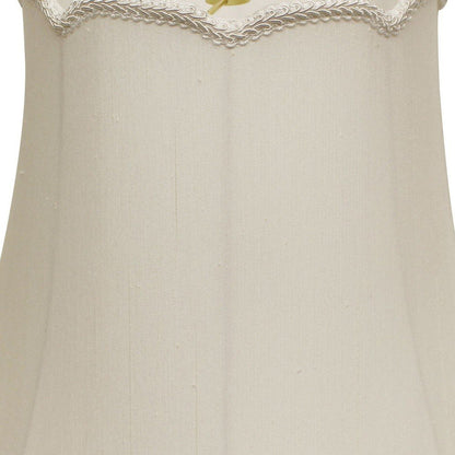 White Monay Shantung Silk Empire Lamp Shade