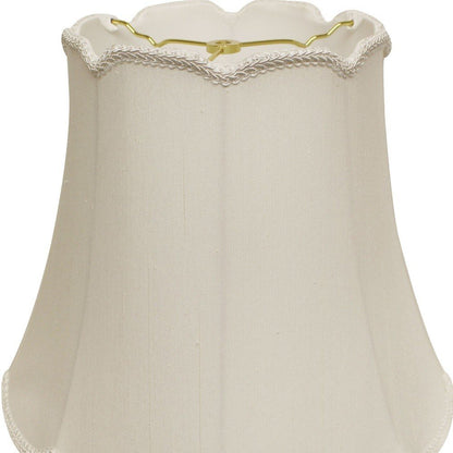 White Monay Shantung Silk Empire Lamp Shade