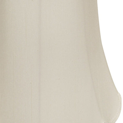 White Monay Shantung Silk Empire Lamp Shade
