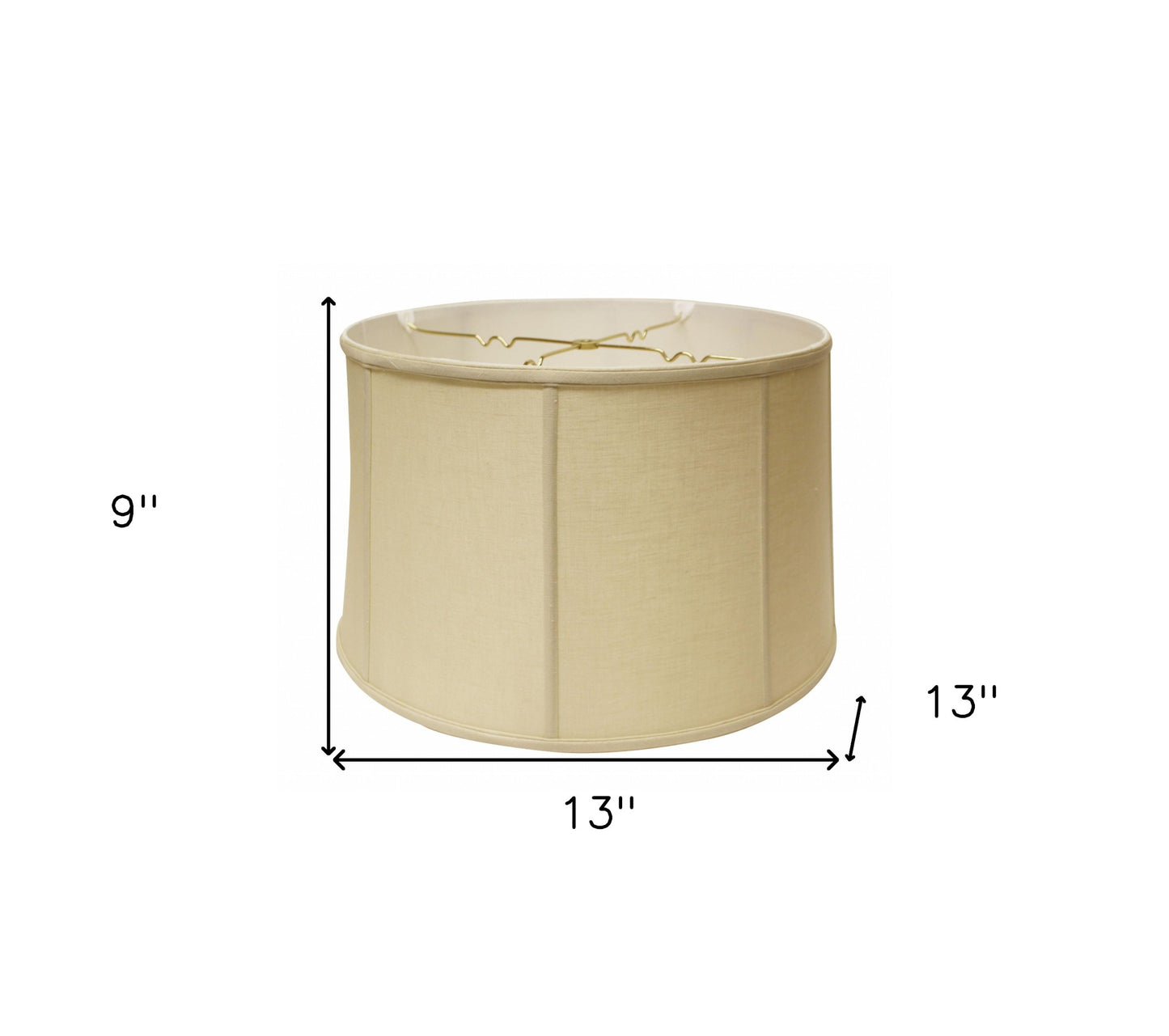 13" Pale Brown Throwback Drum Linen Lampshade