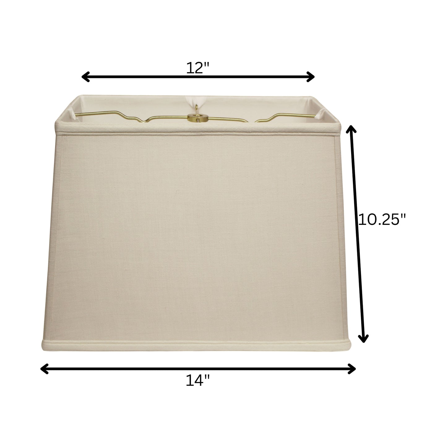 14" Off White Throwback Rectangle Linen Lampshade