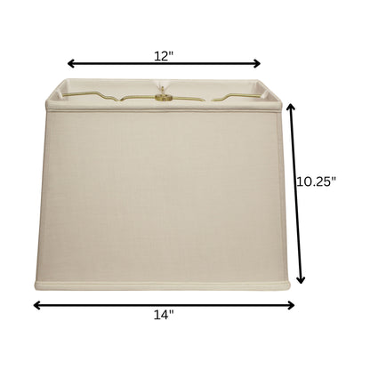 14" Off White Throwback Rectangle Linen Lampshade