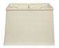 16" White Throwback Rectangle Linen Lampshade