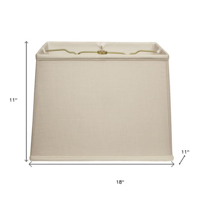 18" Off White Throwback Rectangle Linen Lampshade