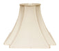 12" Ivory Slanted Notch Square Shantung Lampshade