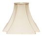 16" Ivory Slanted Notch Square Shantung Lampshade